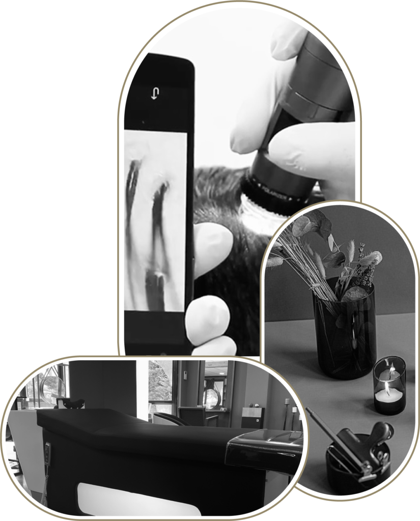 Institut Thérapie Capillaire à Ollioules qui traite les problèmes du cuir chevelu. Trichogramme, spa capillaire et produits Oway.